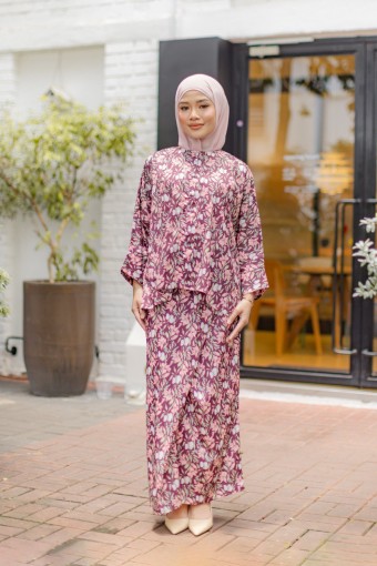KURUNG DAHLIA DEEP BURGUNDY
