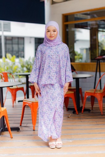 KURUNG DAHLIA SHEER LILAC (PRE ORDER)