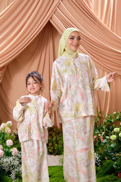 KURUNG ARIA ALMOND LIME KIDS