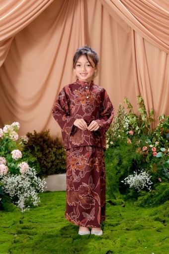 KURUNG ARIA PLUM RED KIDS