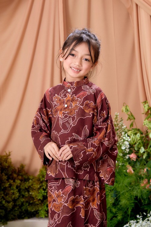 KURUNG ARIA PLUM RED KIDS
