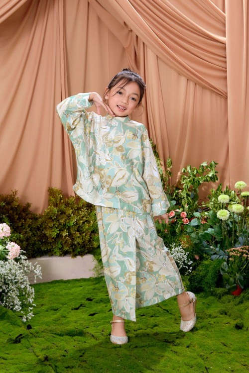 KURUNG ARIA LIME CREME KIDS
