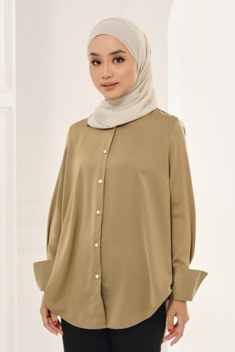 DLEQA LAINEY TOP OLIVE