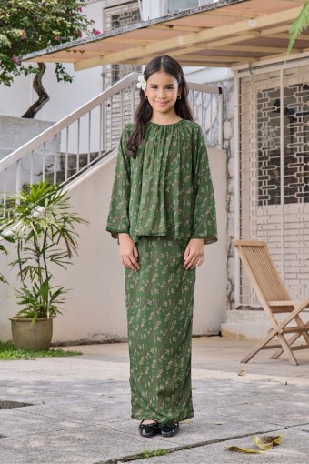 KURUNG LAURA PINE GREEN KIDS KURUNG LAURA PINE GREEN KIDS